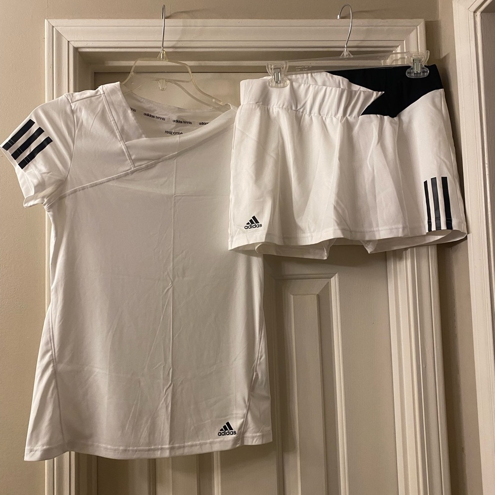 Adidas tennis skirt and matching top